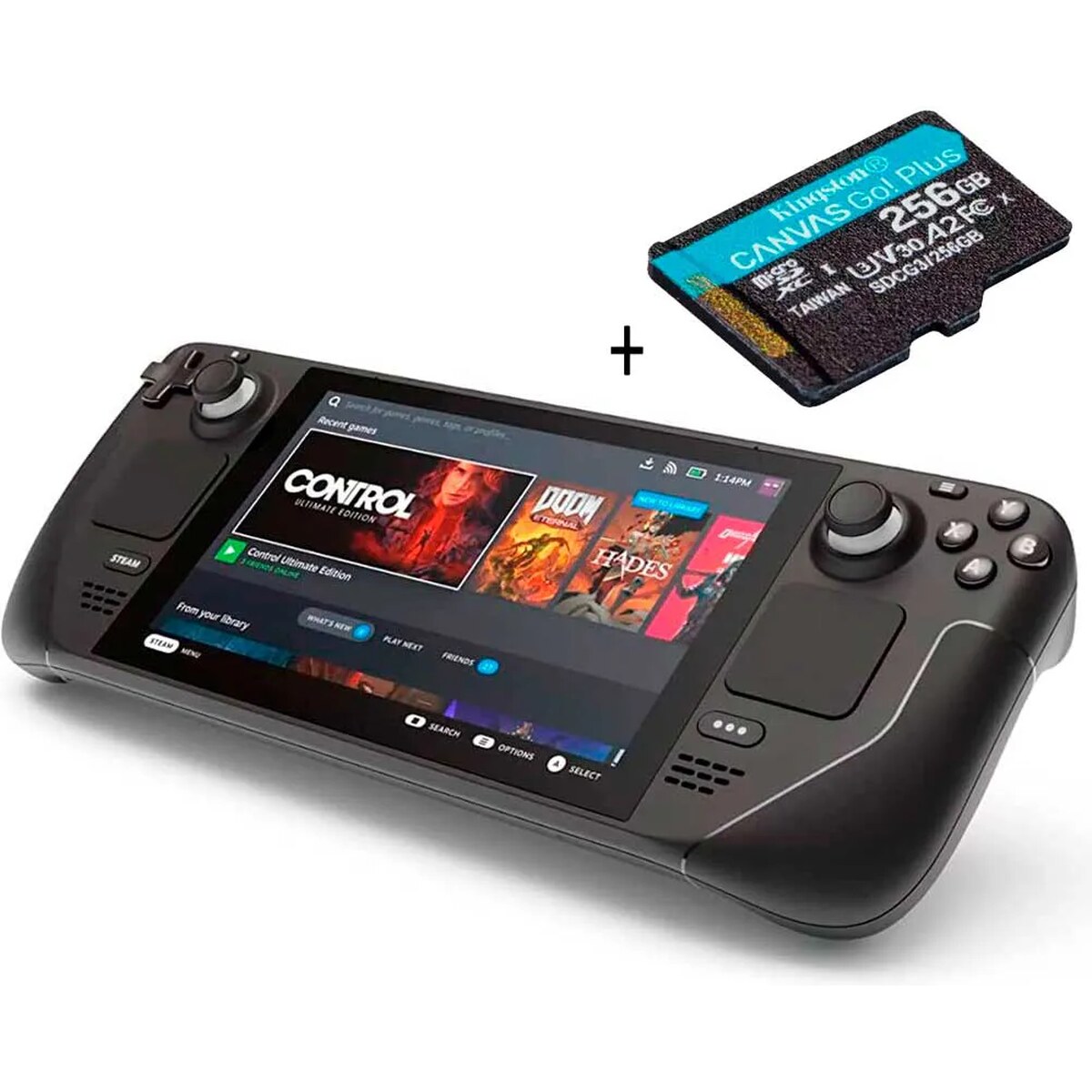 Valve - Steam Deck 7" 60Hz HD LCD Gaming Handheld - AMD APU Custom Processor - 16GB LPDDR5 - 512GB NVMe SSD - Black - Imagen 2