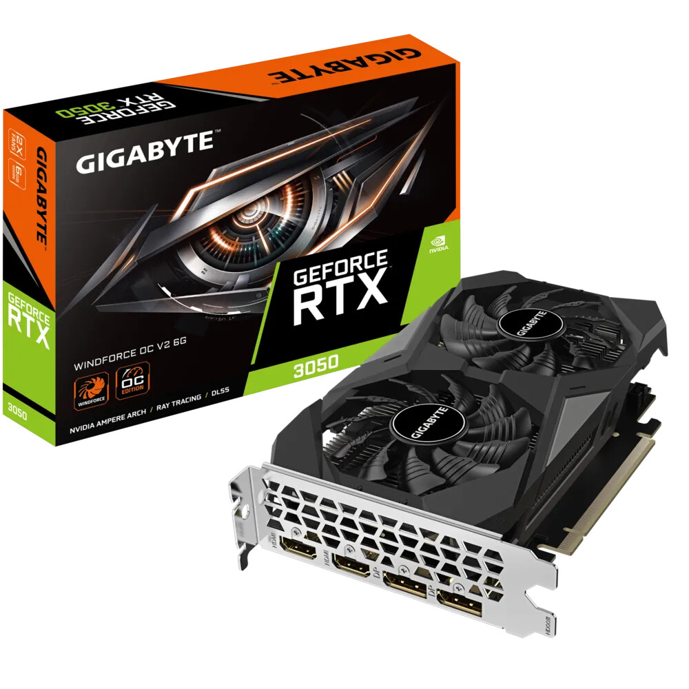 Tarjeta de video GIGABYTE Windforce OC V2 GeForce RTX 3050 6GB OC - Imagen 1