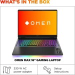 HP OMEN MAX 16″ FHD 165 Hz – Intel Core Ultra 9 275HX – 32GB DDR5 – NVIDIA GeForce RTX 5080 16GB – 1TB SSD - Imagen 4