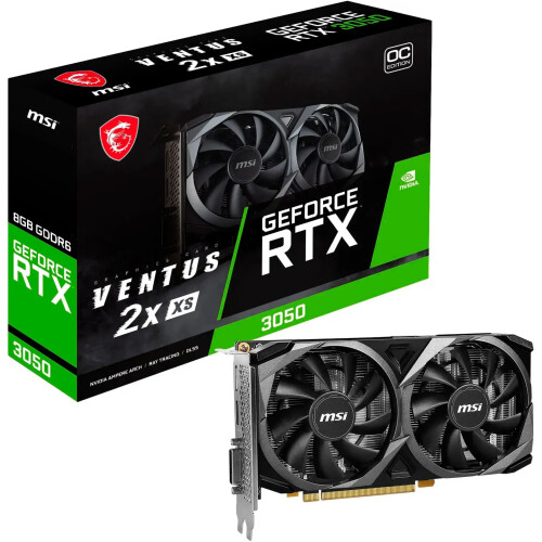 Tarjeta de video MSI Ventus 2X XS GeForce RTX 3050 8GB OC