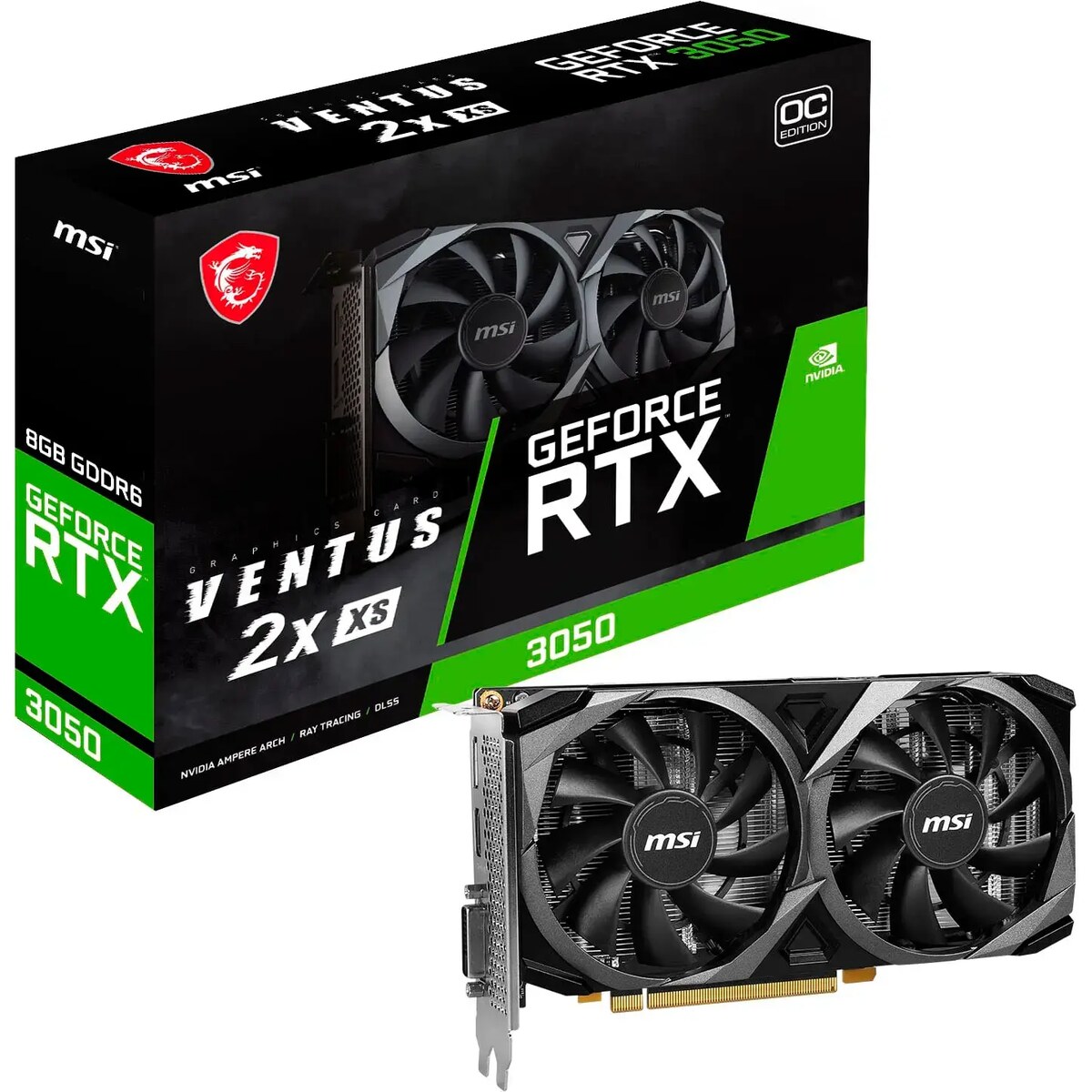 6560971_sd_square Tarjeta de video MSI Ventus 2X XS GeForce RTX 3050 8GB OC - Imagen 1