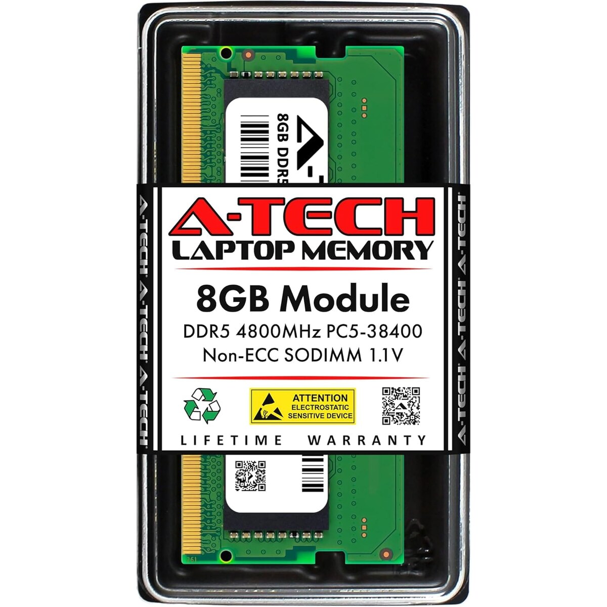 Memoria RAM Laptop A-Tech 8GB DDR5 4800MHz CL40 SODIMM