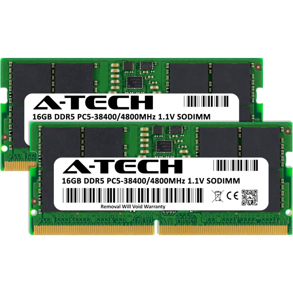 Memoria RAM Laptop A-Tech Kit de 32 GB (2 x 16 GB) DDR5 4800MHz CL40 SODIMM - Imagen 2