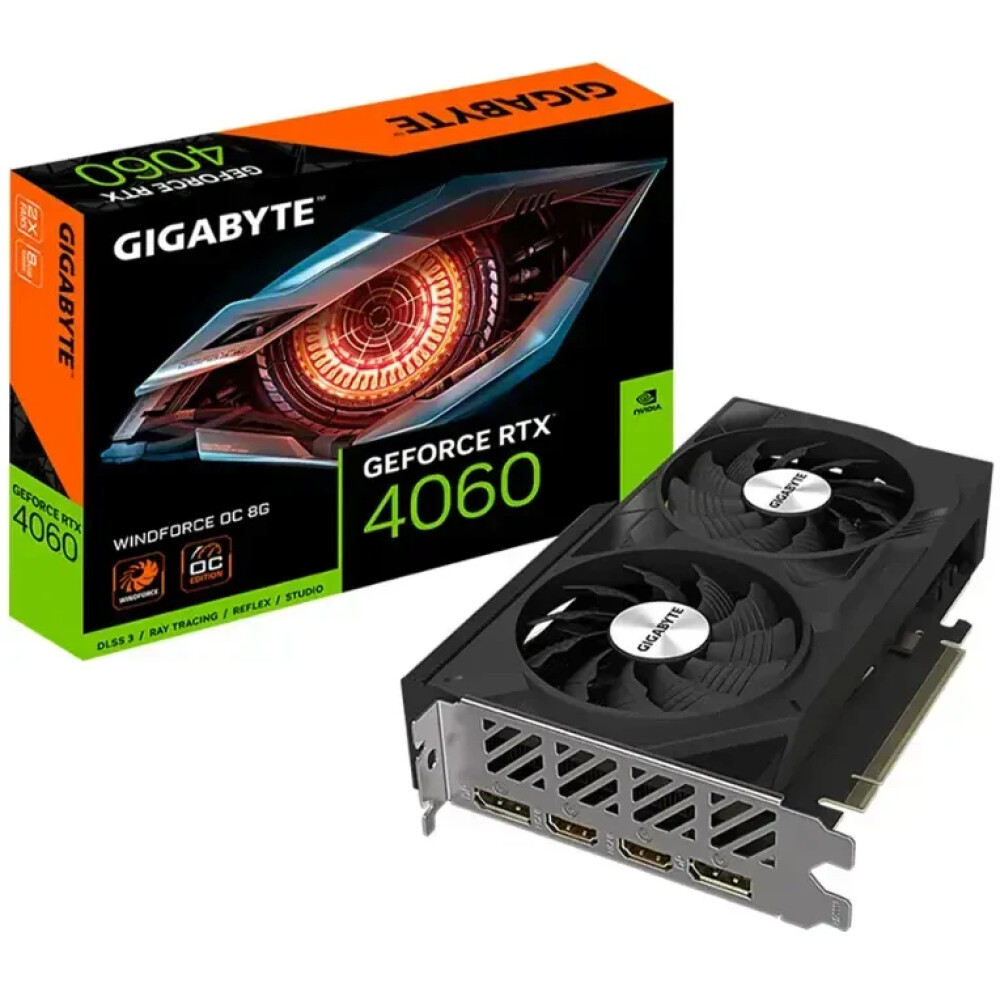 Tarjeta de video GIGABYTE Windforce GeForce RTX 4060 8GB OC - Imagen 1