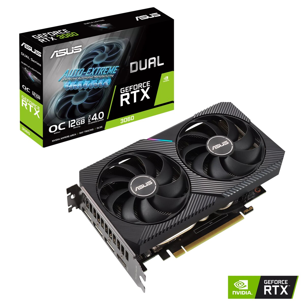 Tarjeta de video ASUS Dual Overclock GeForce RTX 3060 12GB OC