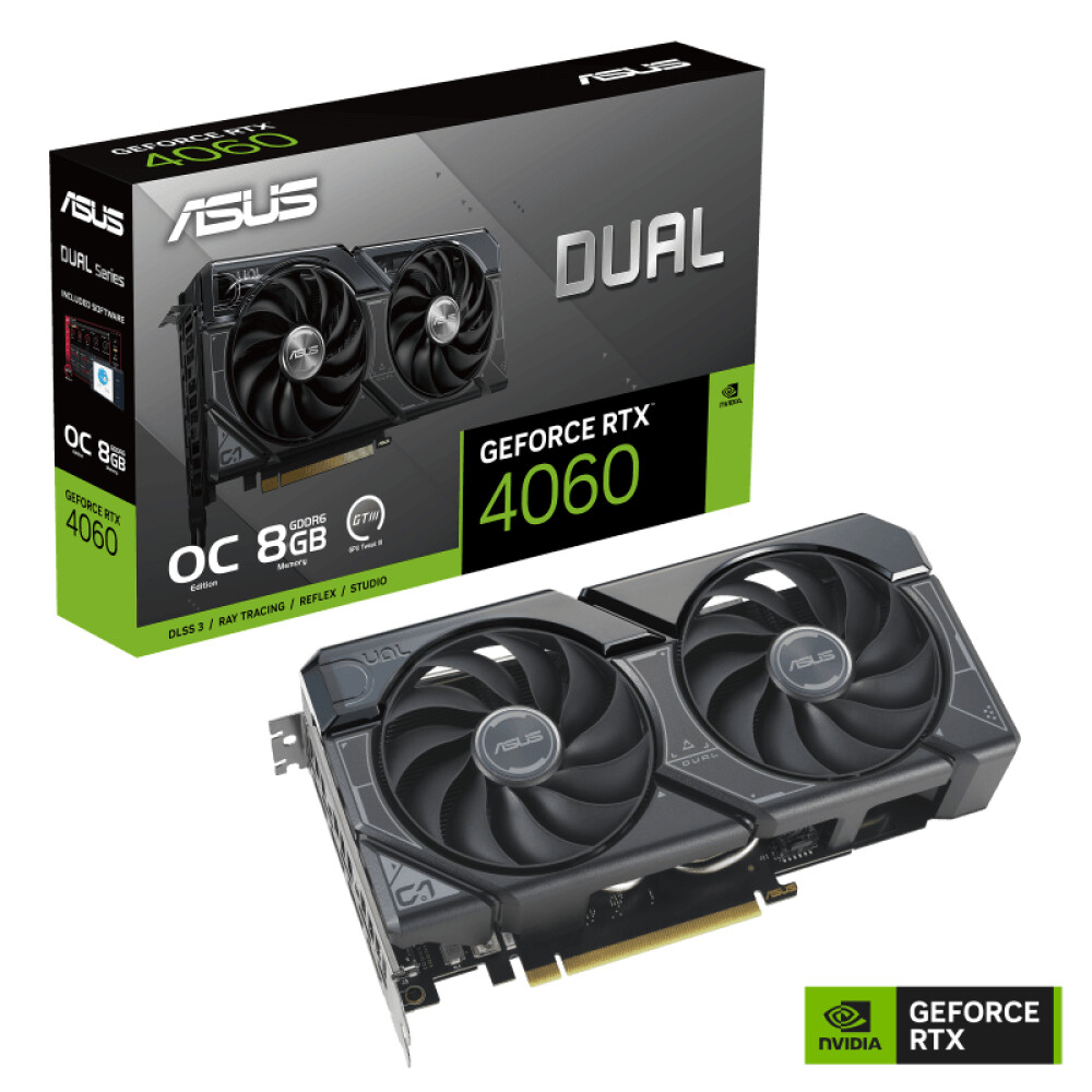 Tarjeta de video ASUS Dual Overclock V2 GeForce RTX 4060 8GB OC - Imagen 1