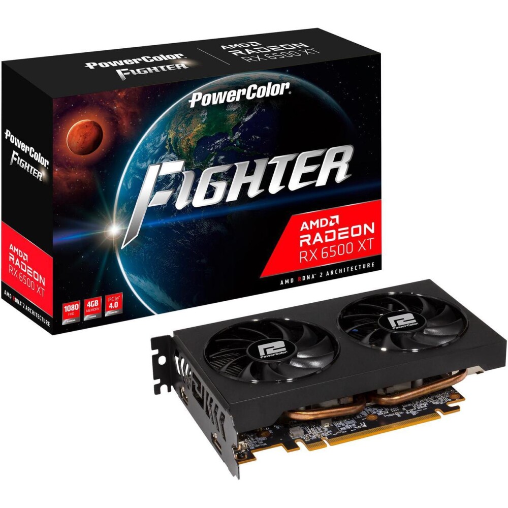 Tarjeta de video PowerColor Fighter Radeon RX 6500 XT 4GB OC - Imagen 1