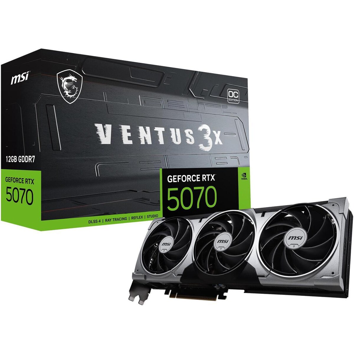 Tarjeta de video MSI Ventus 3X GeForce RTX 5070 12GB OC