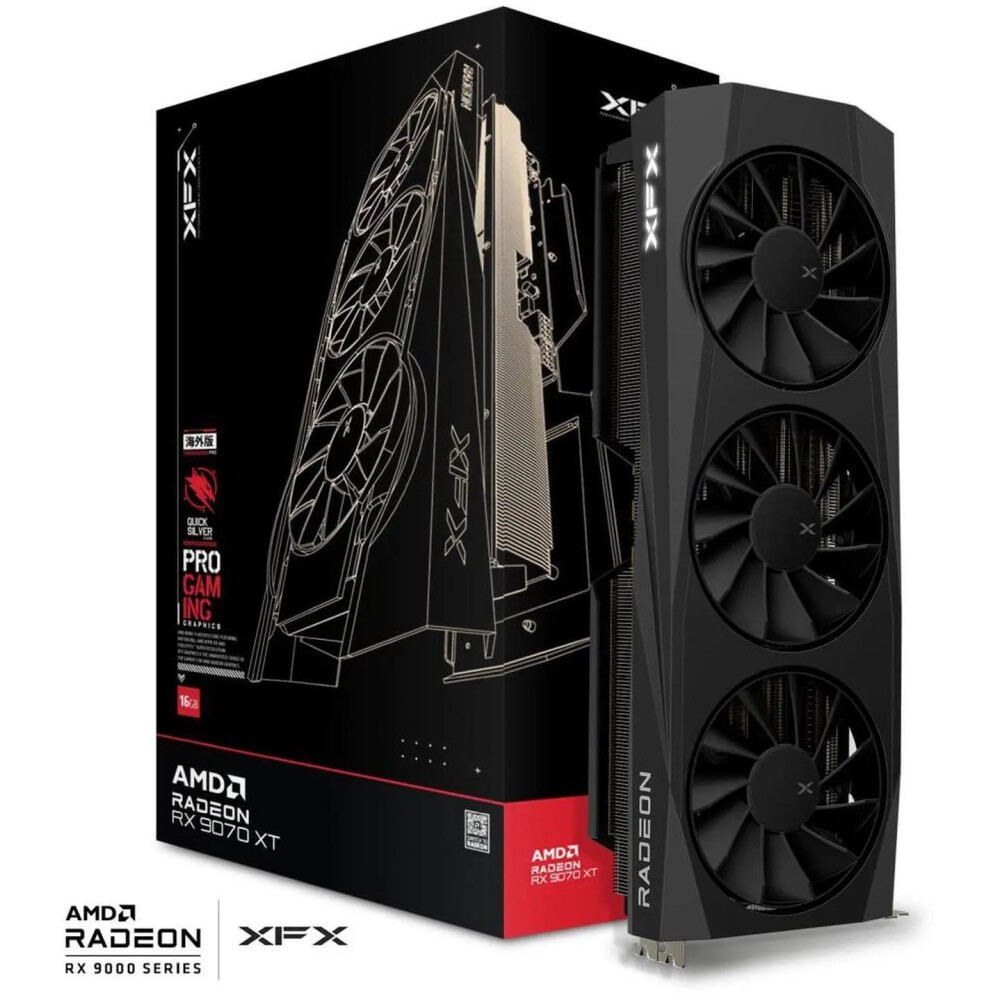 Tarjeta de video XFX Quicksilver Radeon RX 9070 XT Gaming Edition 16GB - Imagen 1