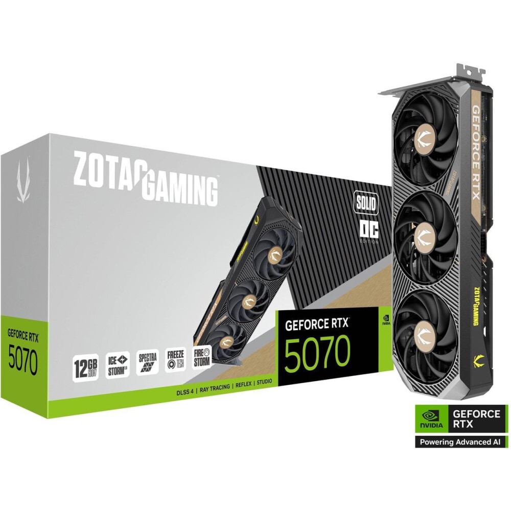 Tarjeta de video ZOTAC Solid GeForce RTX 5070 12GB OC - Imagen 1