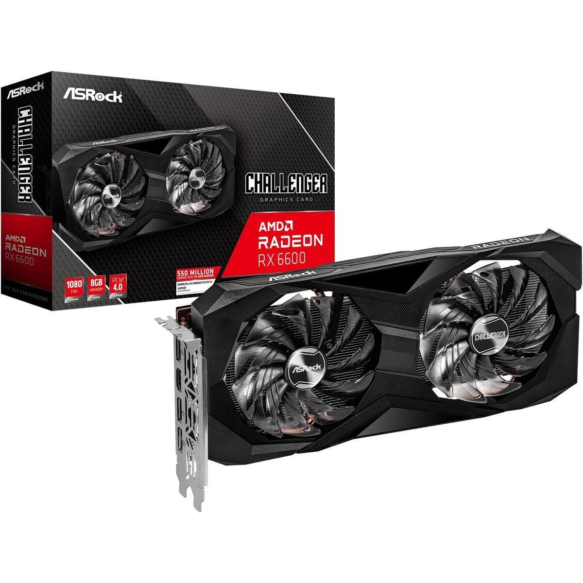 Tarjeta de video ASRock Challenger D Radeon RX 6600 8GB