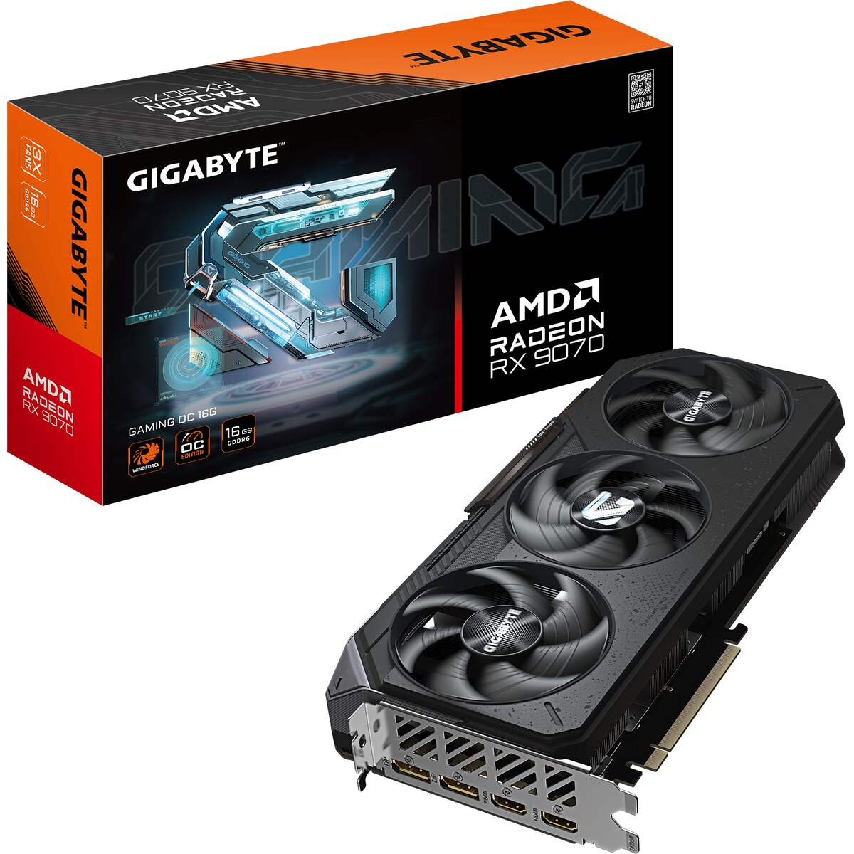 Tarjeta de video GIGABYTE Gaming Radeon RX 9070 16GB OC
