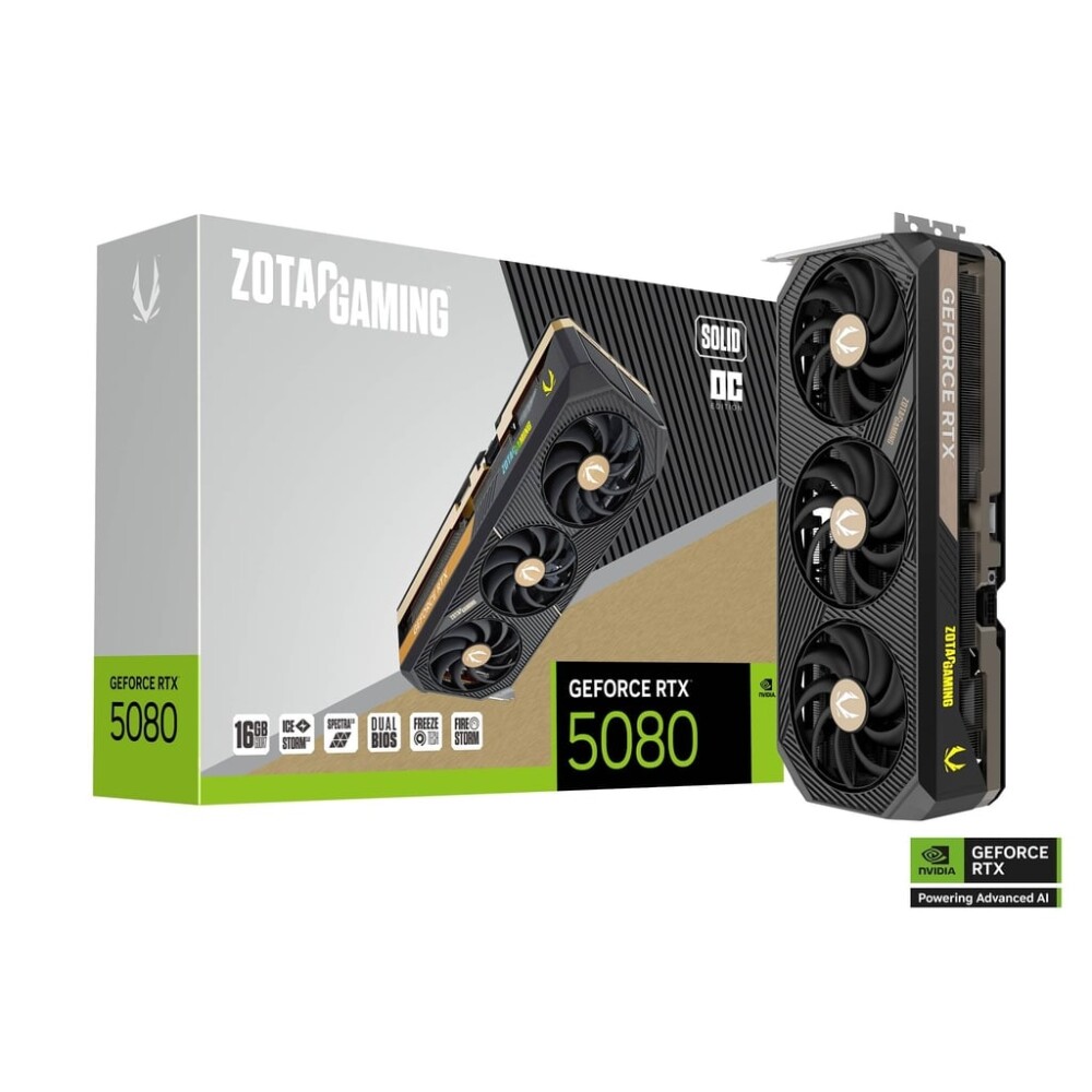 Tarjeta de video ZOTAC GAMING Solid GeForce RTX 5080 16GB OC - Imagen 1