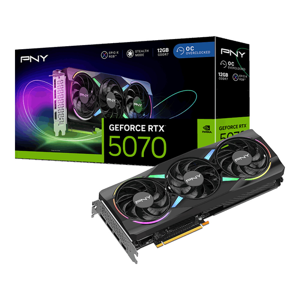 Tarjeta de video PNY EPIC-X RGB GeForce RTX 5070 12GB OC - Imagen 1