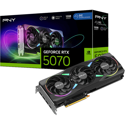 Tarjeta de video PNY EPIC-X RGB GeForce RTX 5070 12GB OC