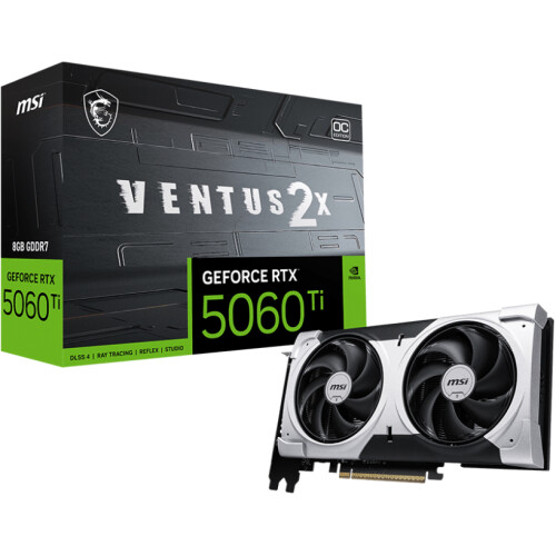 Tarjeta de video MSI Ventus 2X GeForce RTX 5060 Ti 8GB OC PLUS