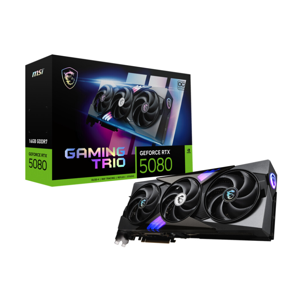 Tarjeta de video MSI GAMING GeForce RTX 5080 16GB TRIO OC - Imagen 1