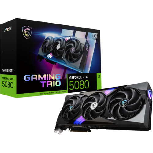 Tarjeta de video MSI GAMING GeForce RTX 5080 16GB TRIO OC