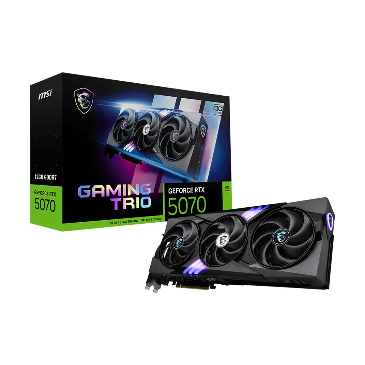 Tarjeta de video MSI GAMING TRIO GeForce RTX 5070 12GB OC