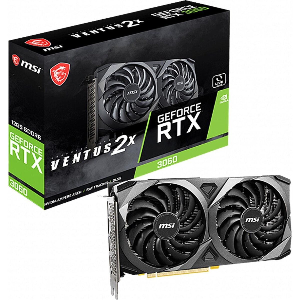 Tarjeta de video MSI Ventus GeForce RTX 3060 12GB