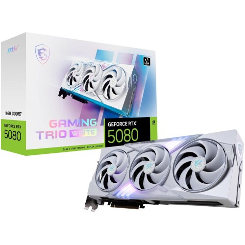 Tarjeta de video MSI GAMING GeForce RTX 5080 16GB Trio OC WHITE