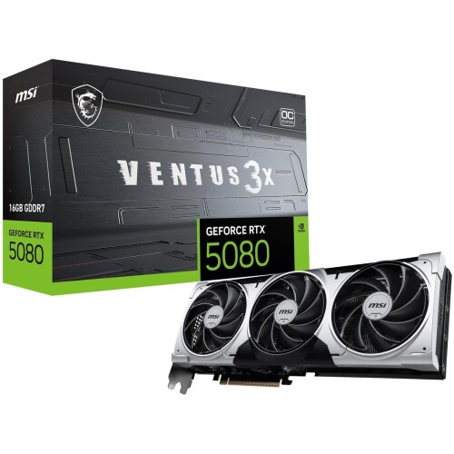 Tarjeta de video MSI Ventus 3x GeForce RTX 5080 16GB OC PLUS