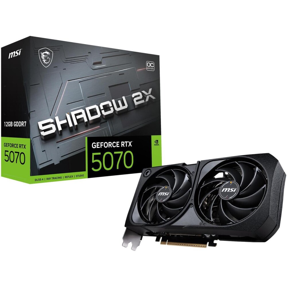 Tarjeta de video MSI SHADOW GeForce RTX 5070 12GB 2x OC - Imagen 1