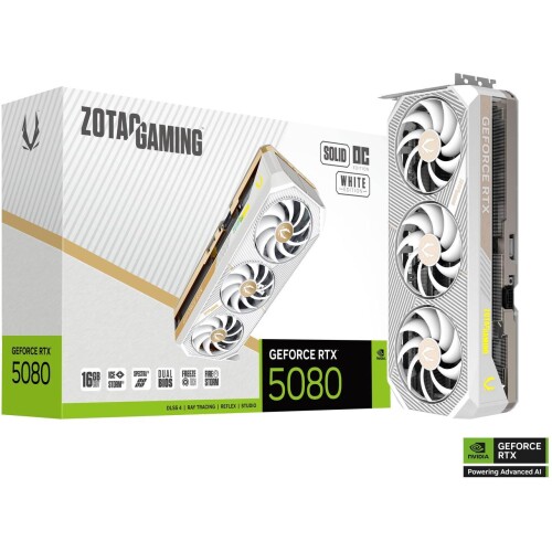 Tarjeta de video ZOTAC GAMING Solid White Edition GeForce RTX 5080 16GB OC