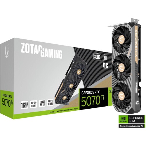 Tarjeta de video ZOTAC GAMING Solid SFF GeForce RTX 5070 Ti 16GB OC