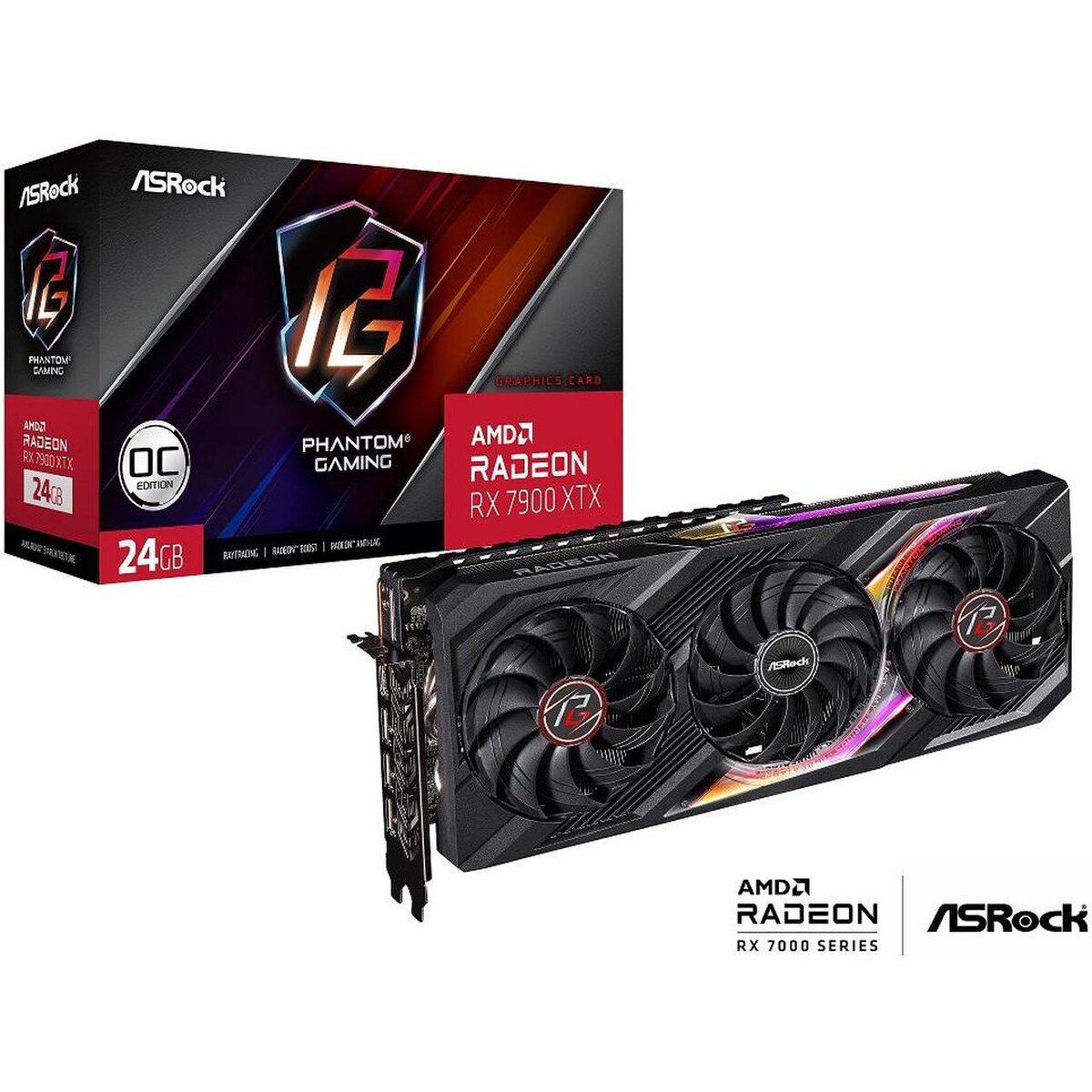 Tarjeta de video ASRock Phantom Gaming Radeon RX 7900 XTX 24GB