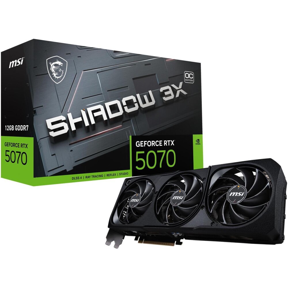 Tarjeta de video MSI SHADOW GeForce RTX 5070 12GB 3x OC - Imagen 1