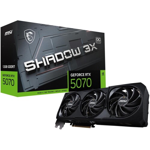 Tarjeta de video MSI SHADOW GeForce RTX 5070 12GB 3x OC