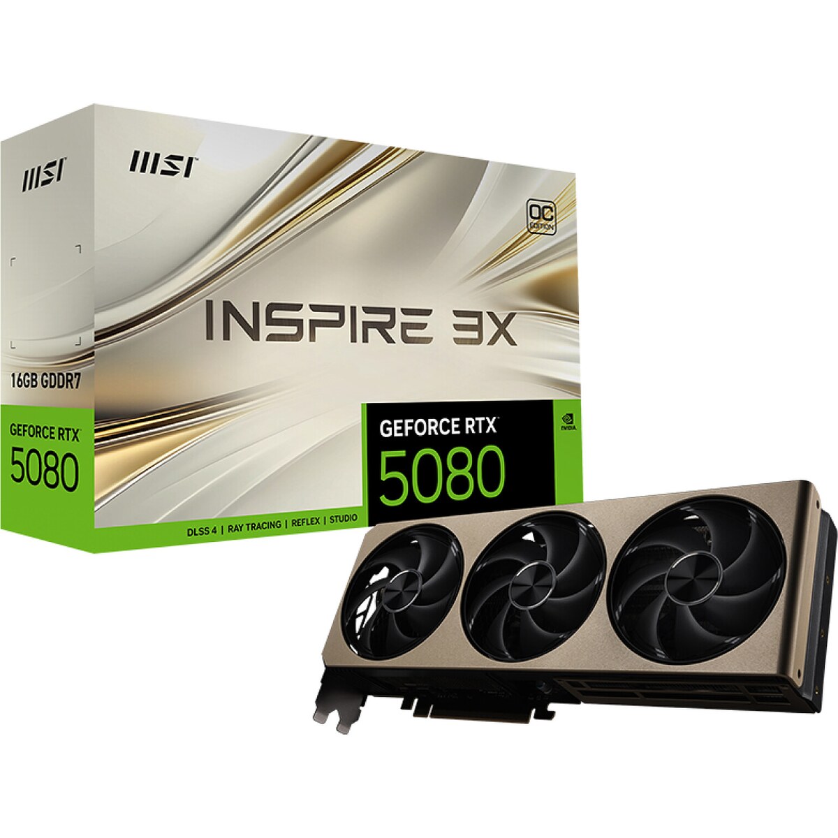 Tarjeta de video MSI INSPIRE 3x GeForce RTX 5080 16GB OC