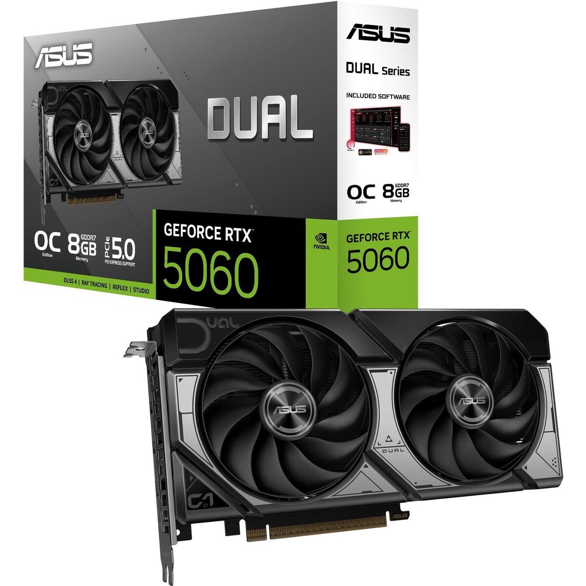 Tarjeta de video ASUS DUAL GeForce RTX 5060 8GB OC