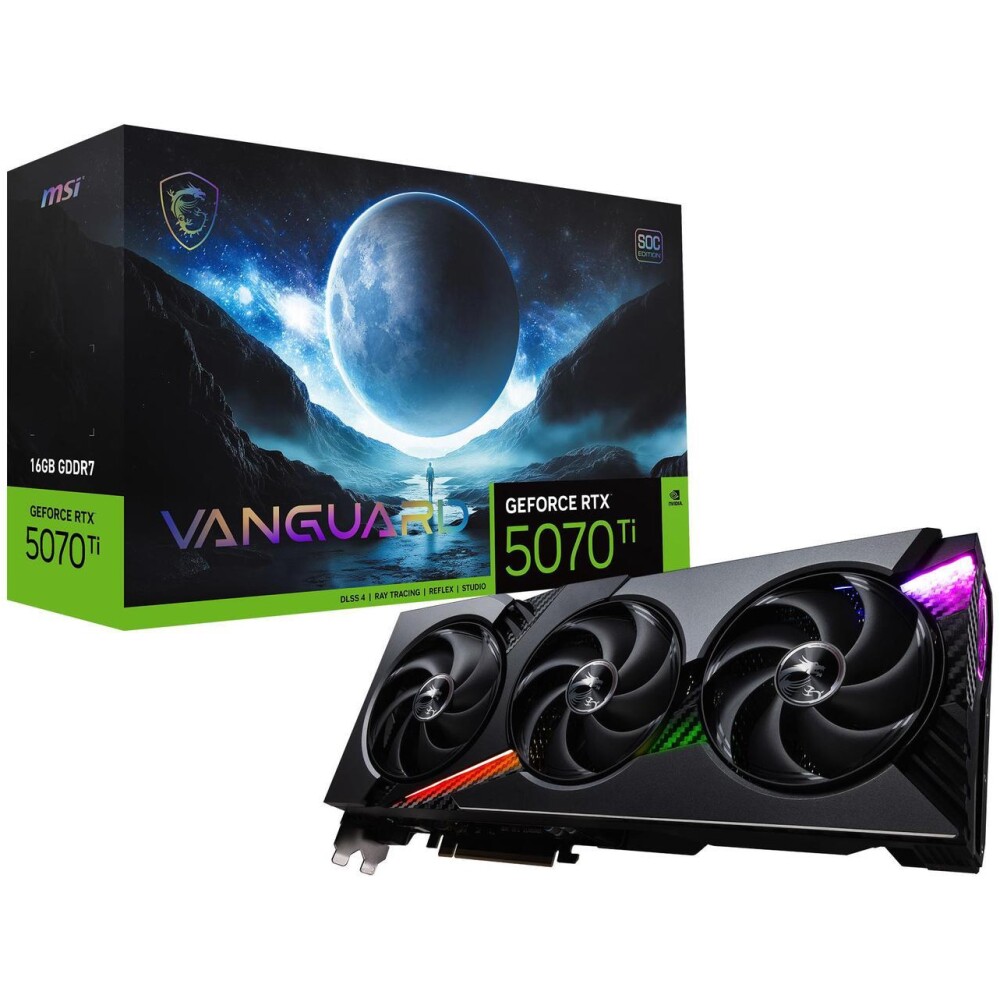 Tarjeta de video MSI VANGUARD GeForce RTX 5070 Ti 16GB SOC - Imagen 1