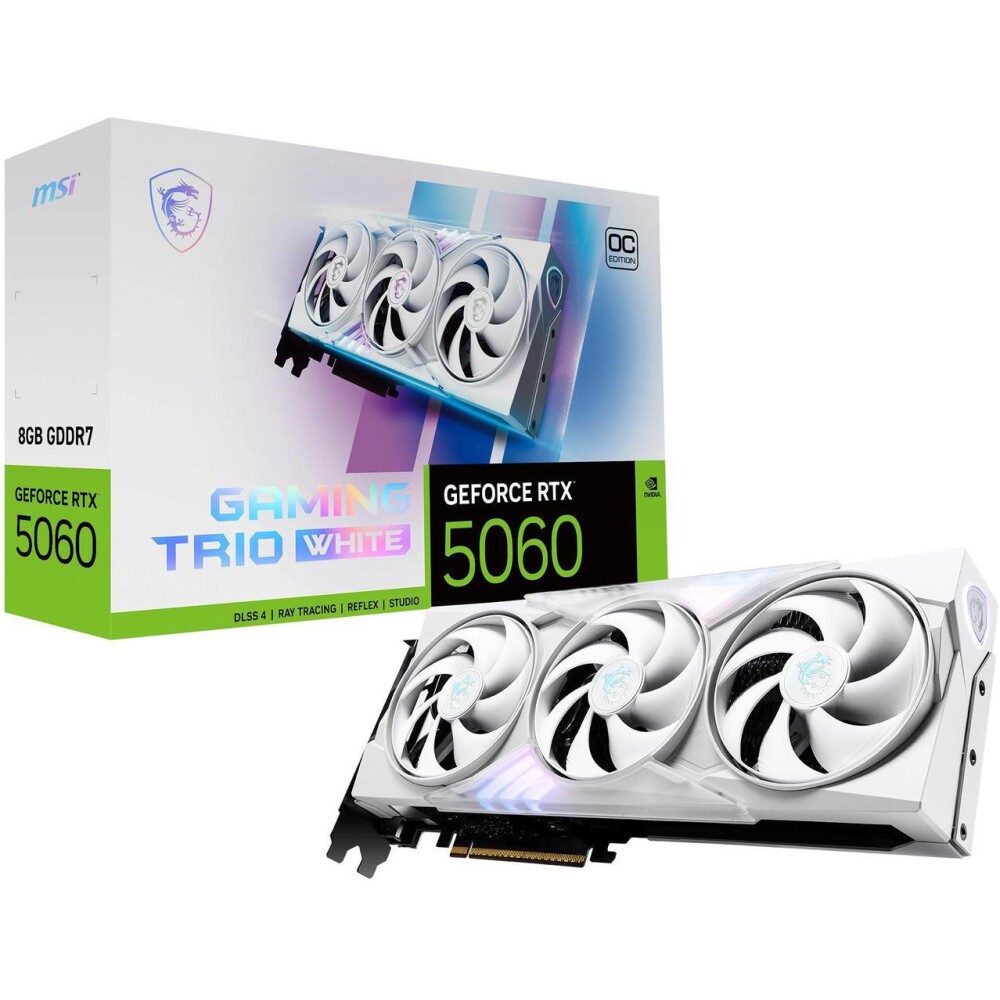 Tarjeta de video MSI Gaming Trio WHITE GeForce RTX 5060 8GB OC - Imagen 1