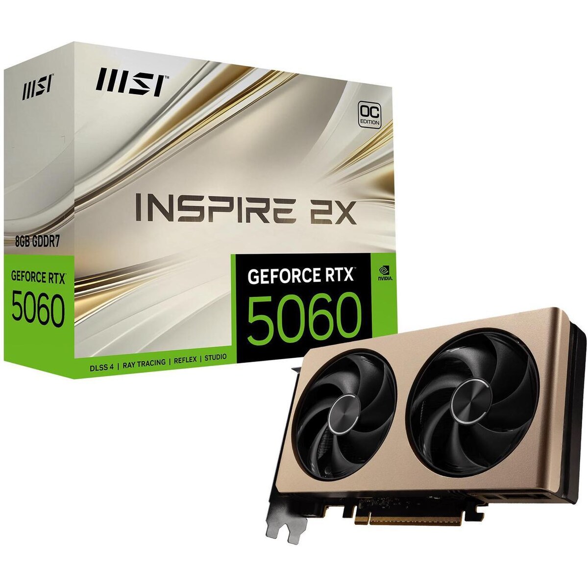 Tarjeta de video MSI Inspire 2x GeForce RTX 5060 8GB OC