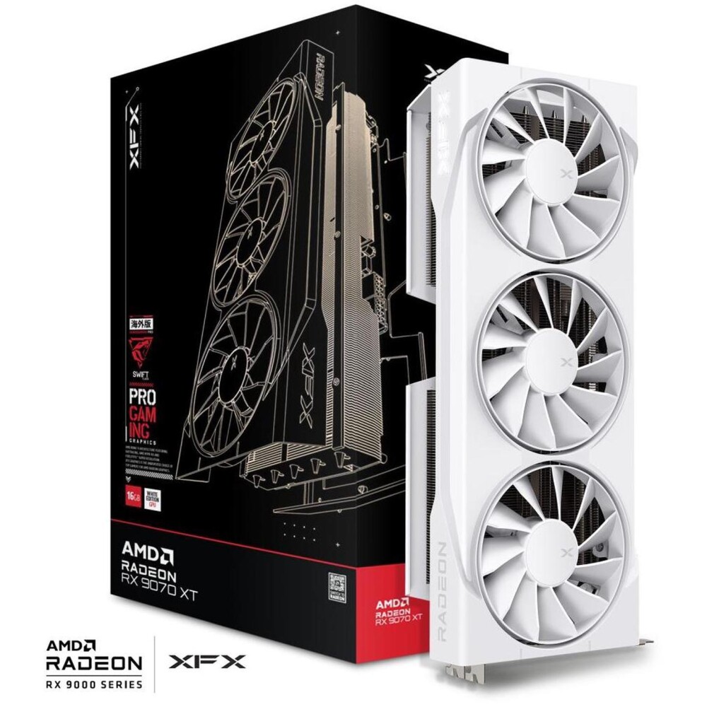 Tarjeta de video XFX Swift Radeon RX 9070 XT Triple Fan Edition 16GB - Imagen 1