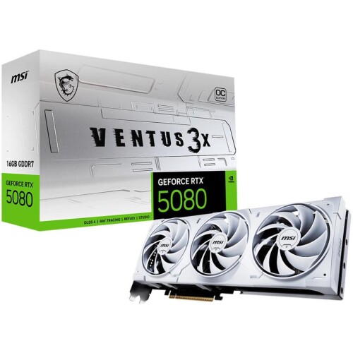 Tarjeta de video MSI Ventus 3x GeForce RTX 5080 16GB OC WHITE