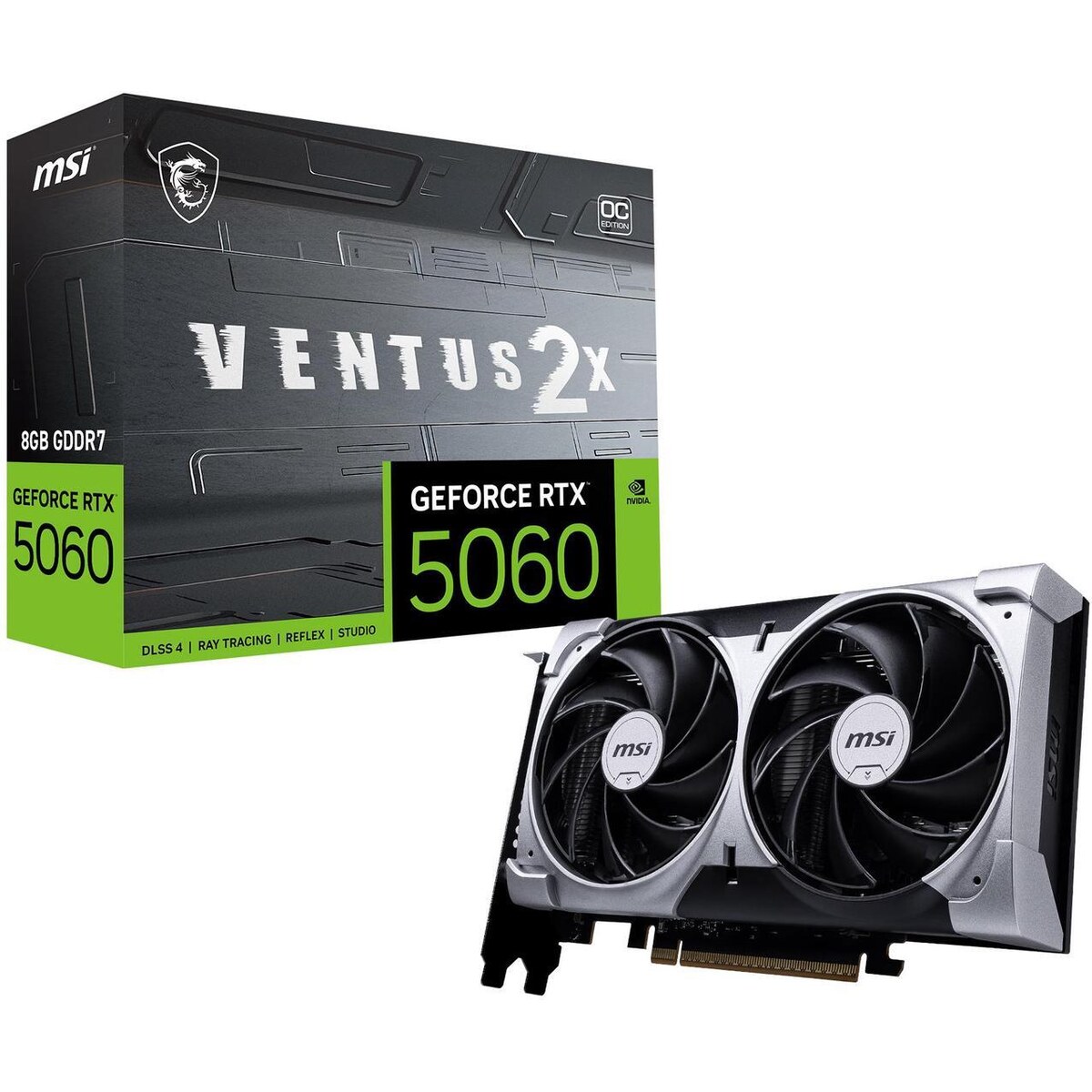 Tarjeta de video MSI Ventus 2X GeForce RTX 5060 8GB OC