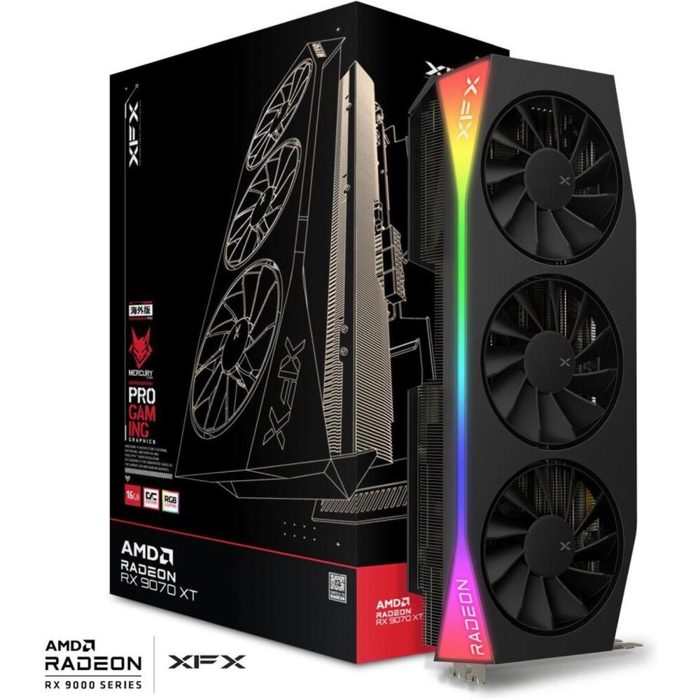 Tarjeta de video XFX Mercury Radeon RX 9070 XT 16GB - Imagen 1