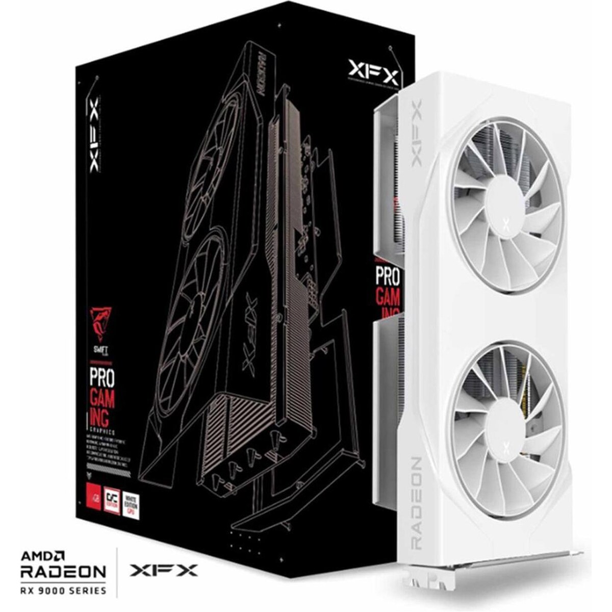 Tarjeta de video XFX Swift Radeon RX 9060 XT 8GB WHITE