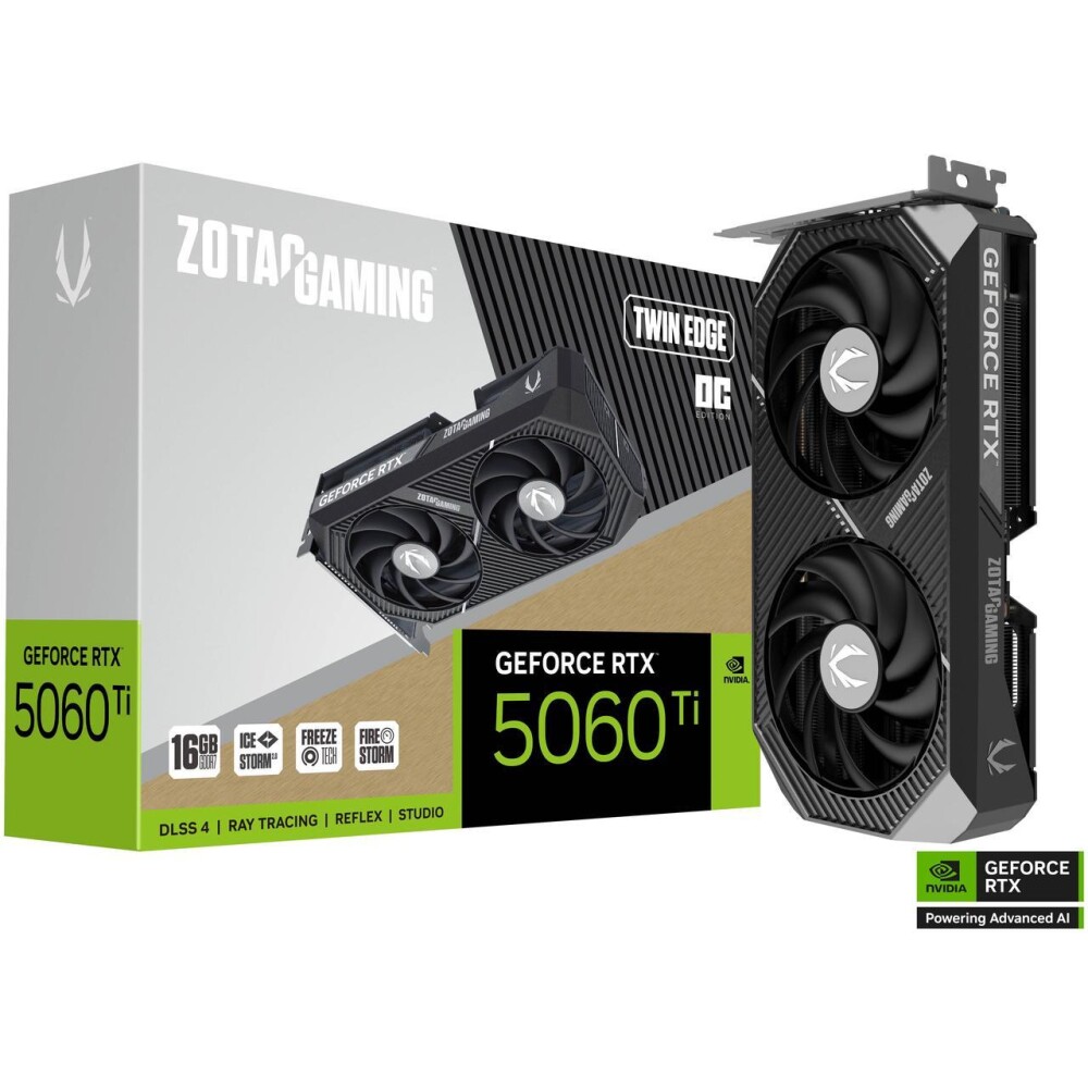 Tarjeta de video ZOTAC Twin Edge GeForce RTX 5060 Ti 16GB OC - Imagen 1