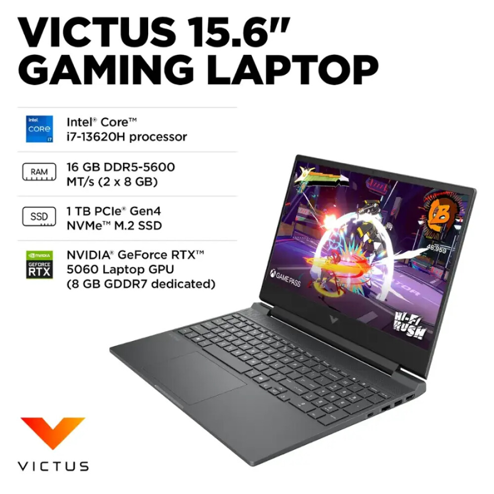 HP Victus 15.6″ FHD 144 Hz – Intel Core i7 13620H – 16GB DDR5 – NVIDIA GeForce RTX 5060 8GB – 1TB SSD - Imagen 2