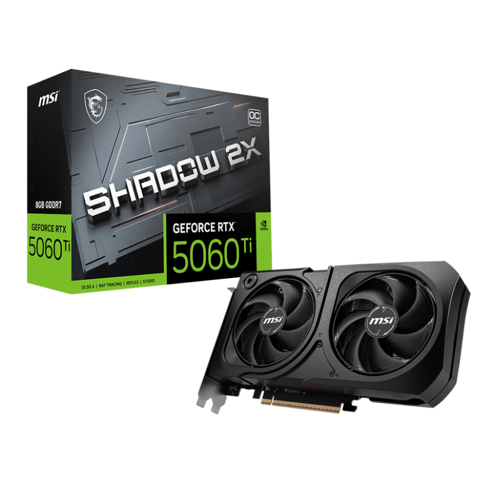 Tarjeta de video MSI SHADOW 2X GeForce RTX 5060 Ti 8GB OC PLUS - Imagen 1