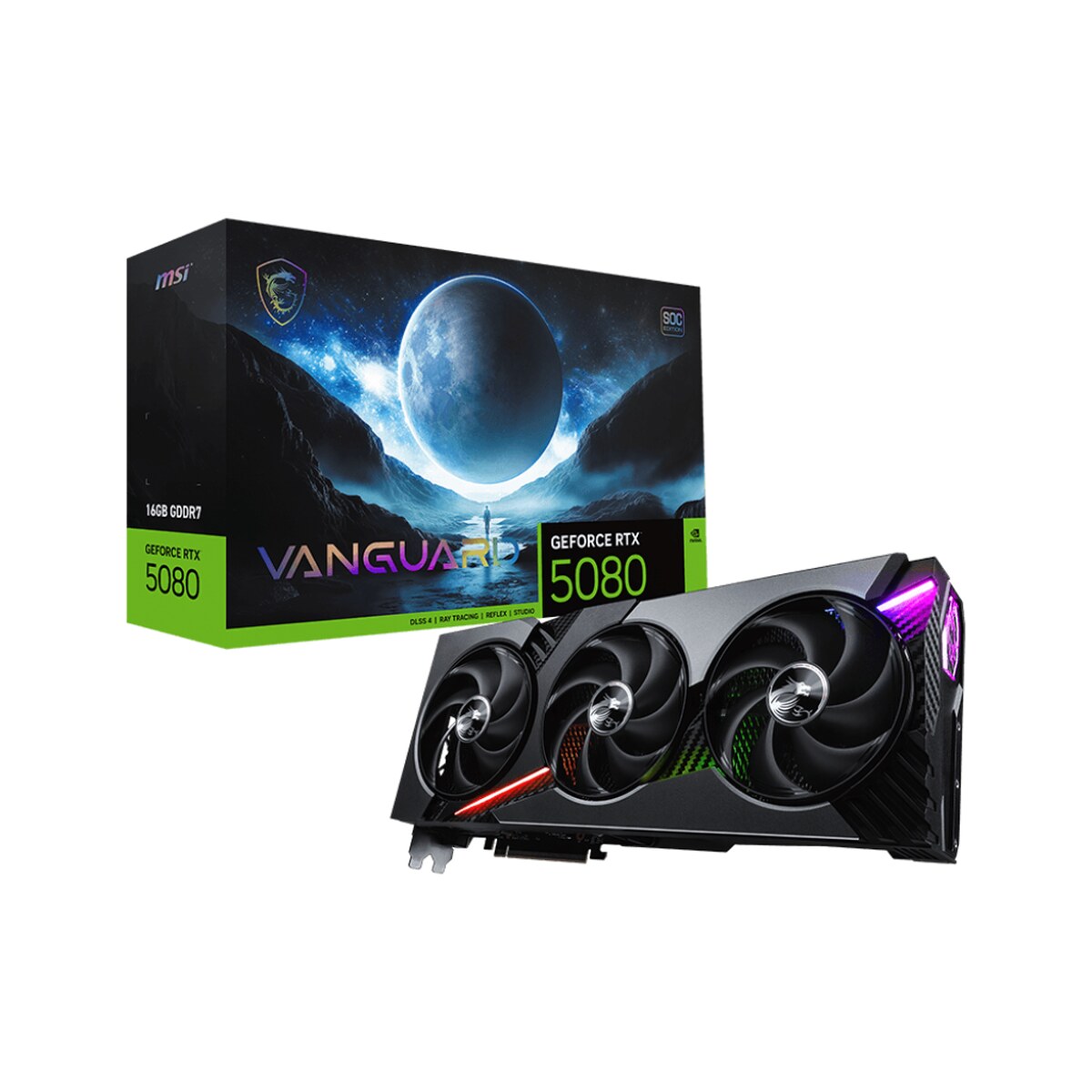 Tarjeta de video MSI VANGUARD GeForce RTX 5080 16GB SOC