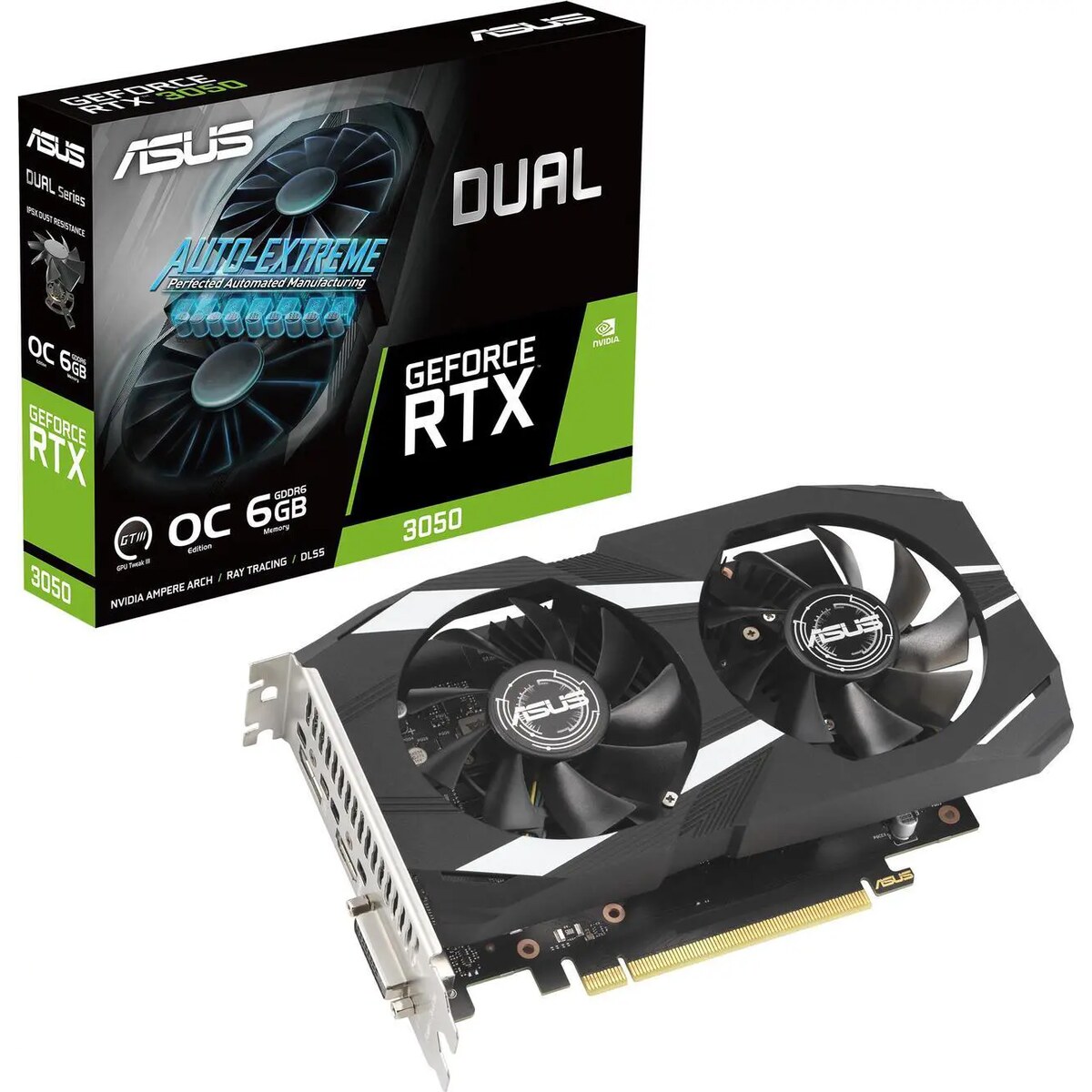 Tarjeta de video ASUS DUAL GeForce RTX 3050 6GB OC