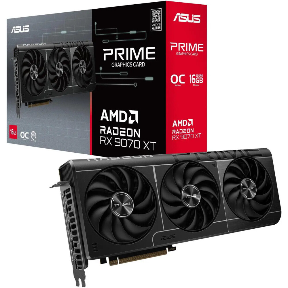 Tarjeta de video ASUS PRIME Radeon RX 9070 XT 16GB OC - Imagen 1
