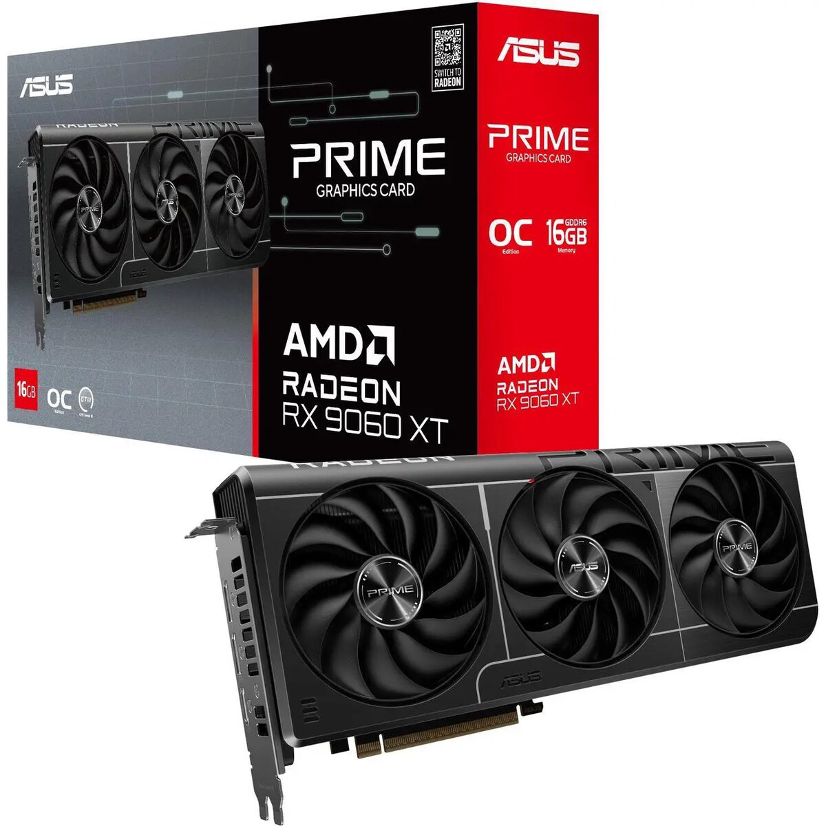 Tarjeta de video ASUS PRIME Radeon RX 9060 XT 16GB