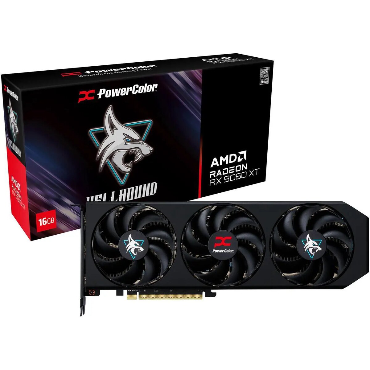 Tarjeta de video PowerColor Hellhound Gaming Radeon RX 9060 XT 16GB